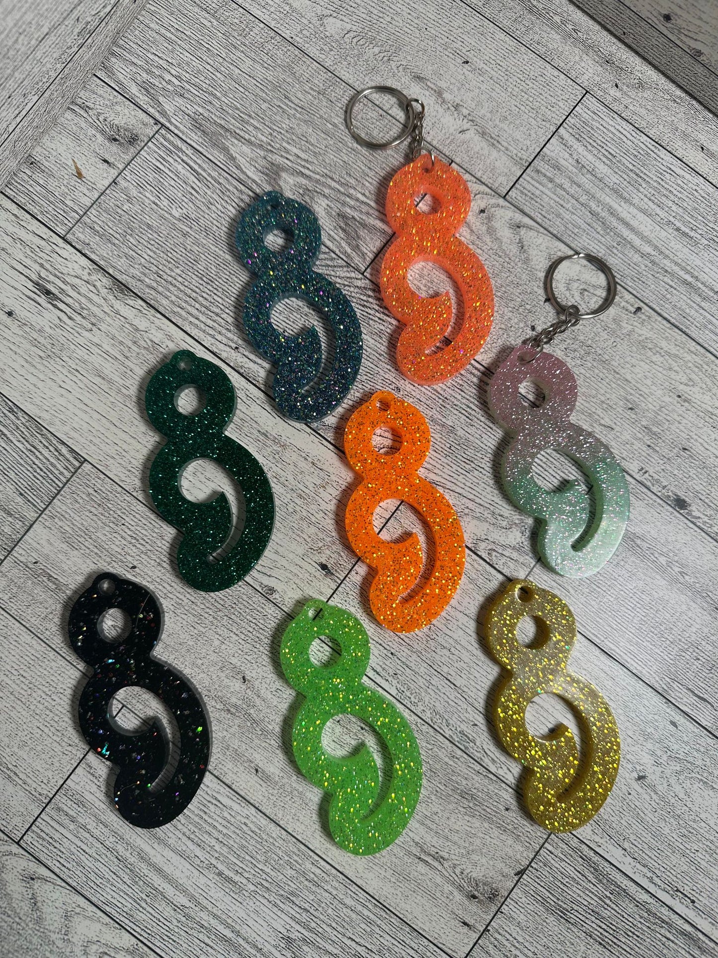 Semi-Colon Keychain
