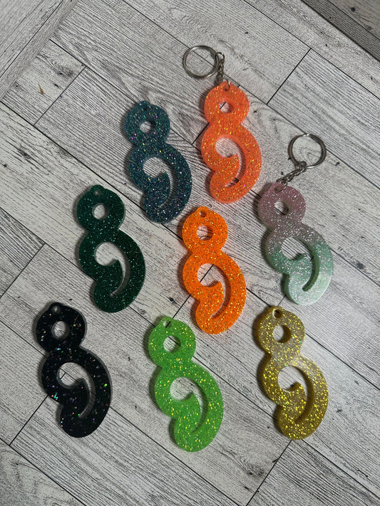 Semi-Colon Keychain