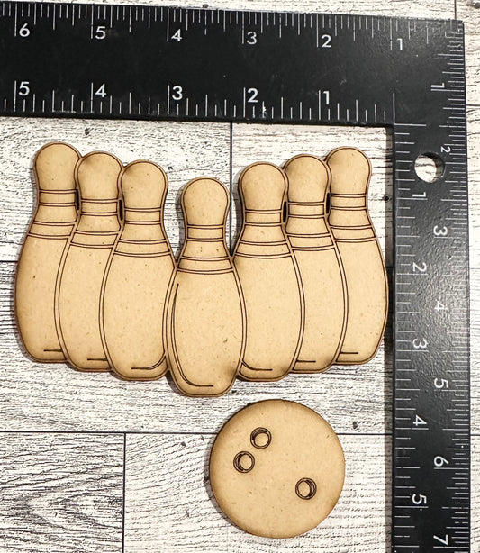 Bowling Pins and Ball