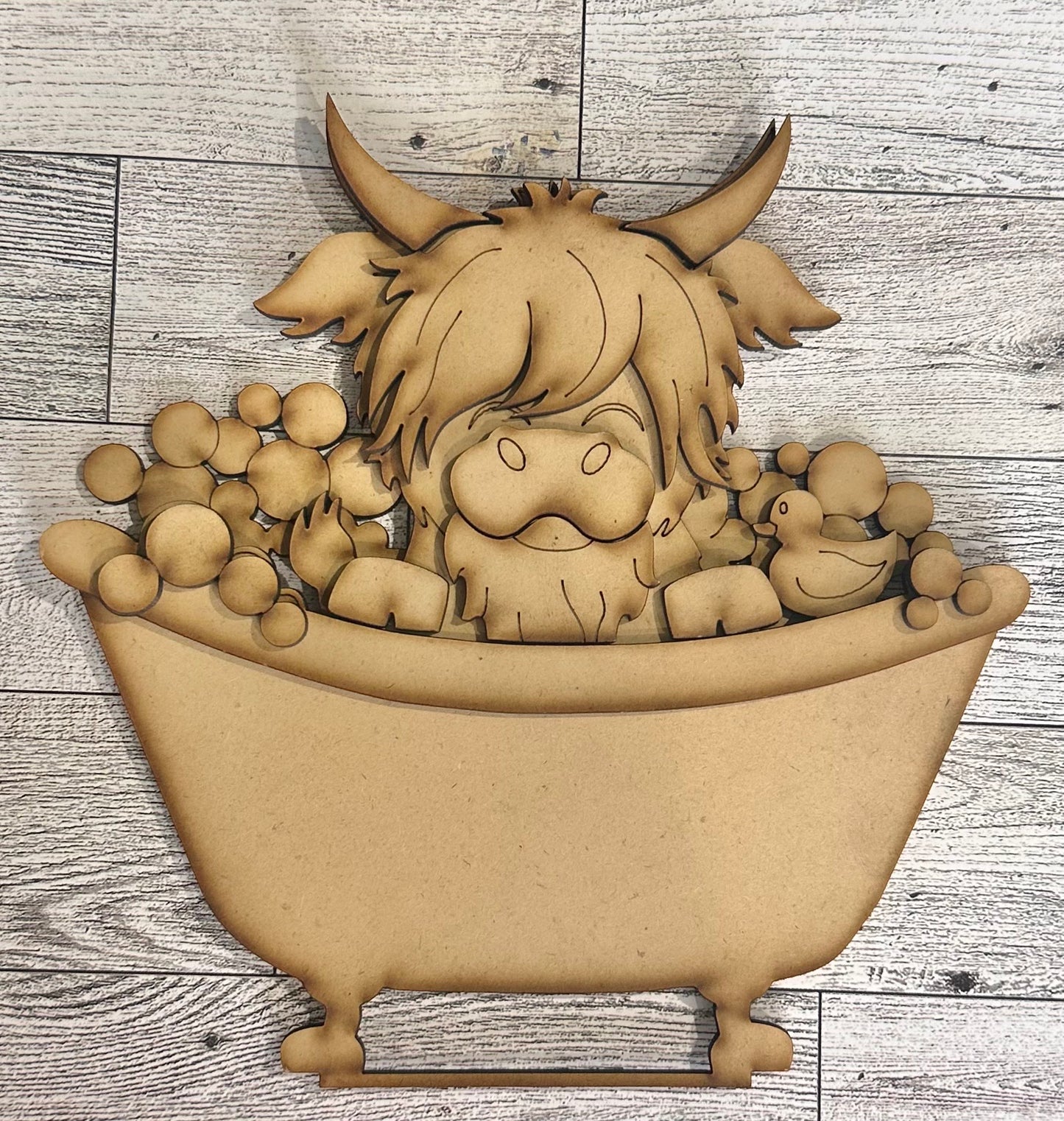 Bathtub Highland Cow