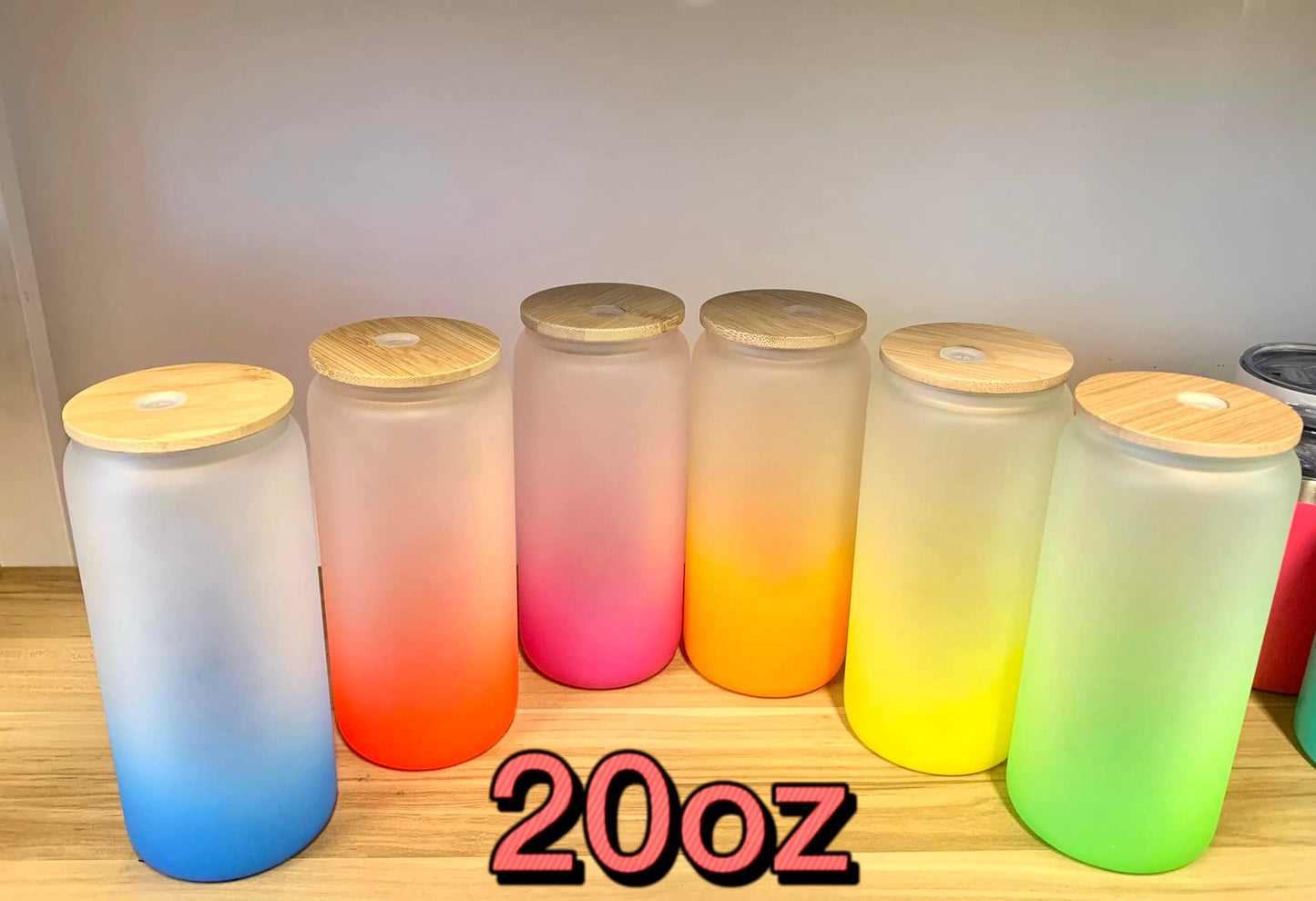 Frosted Ombre Glass Tumbler