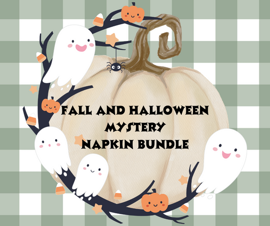 Fall and Halloween MYSTERY Napkin Bundle!