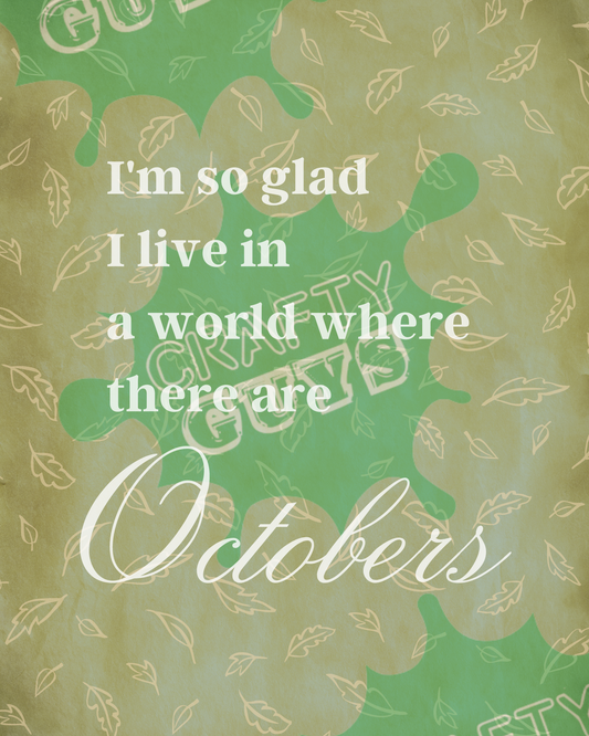 World Where There Are Octobers Printable