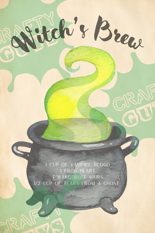 Witch's Brew Cauldron Printable